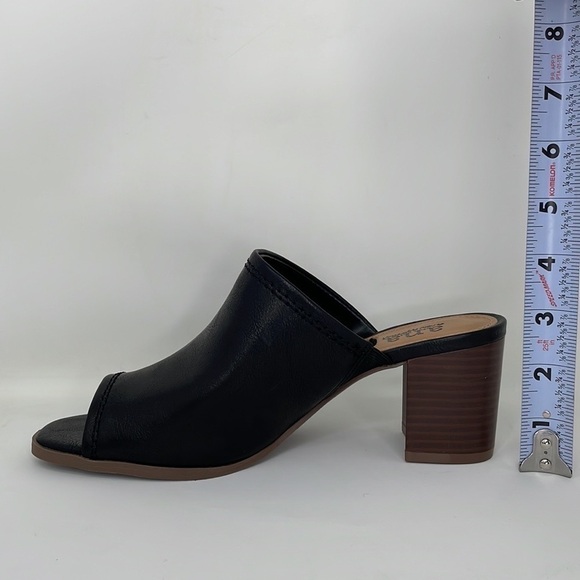 a.n.a Beach Sandals Shoes Heels NWT Open Toe Black Size 6.5 6 1/2 - Picture 8 of 13